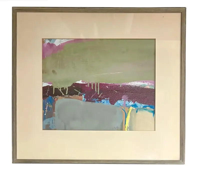 Barbara Beck 1962 Oil Painting On Board - Original Frame 1