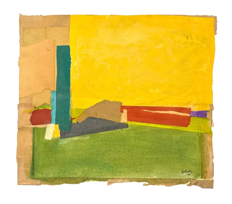 Barbara Beck 1965 Paper And Paint Collage - Signed And Dated 1