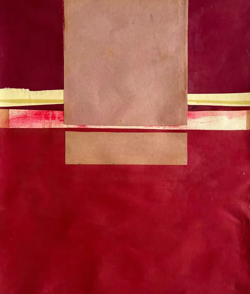 Barbara Beck 1967 Abstract Mixed Media Collage 1