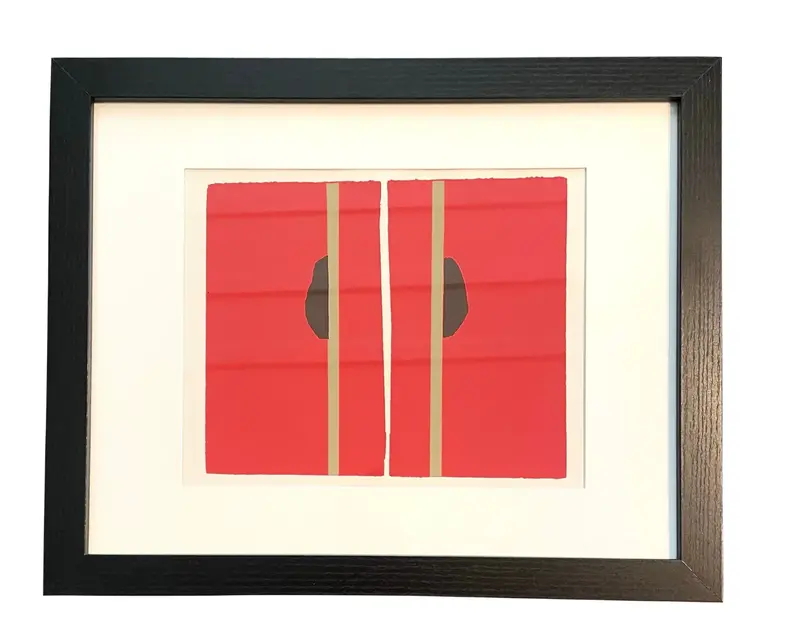 Barbara Beck 1969 Framed And Matted Screen Print On Paper, Edition Of 20 In Black Wood Frame 1