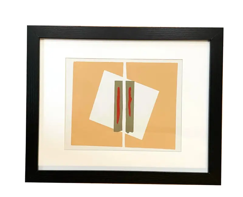 Barbara Beck 1969 Framed And Matted Woodblock Print, Edition Of 20 1