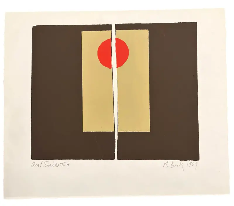 Barbara Beck 1969 Screen Print On Paper - Signed 1