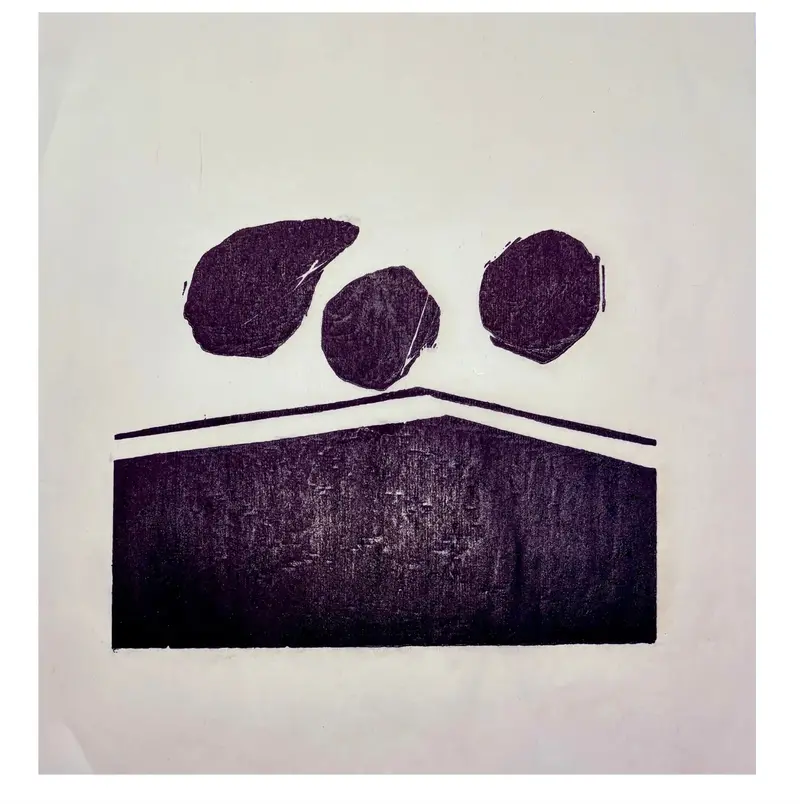 Barbara Beck 1970S Woodblock Print On Paper - Unframed 1