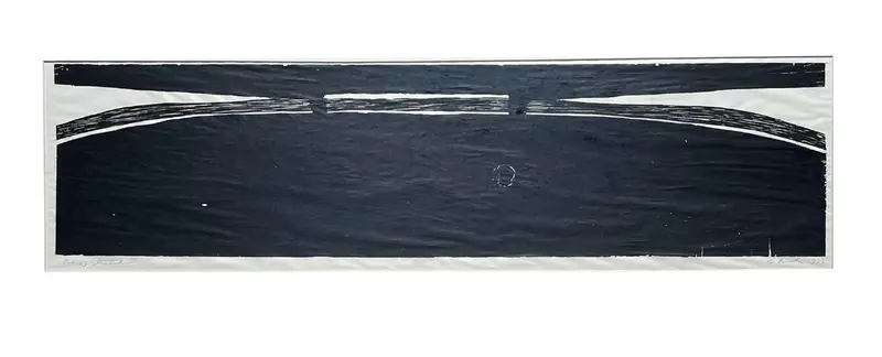 Barbara Beck 1973 Matted Woodblock Print On Paper 1