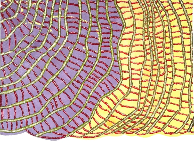 Barbara Beck 1993 Abstract Painting On Paper 1