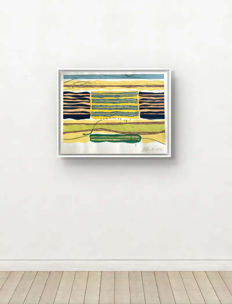 Barbara Beck 1993 Abstract Painting On Paper 2