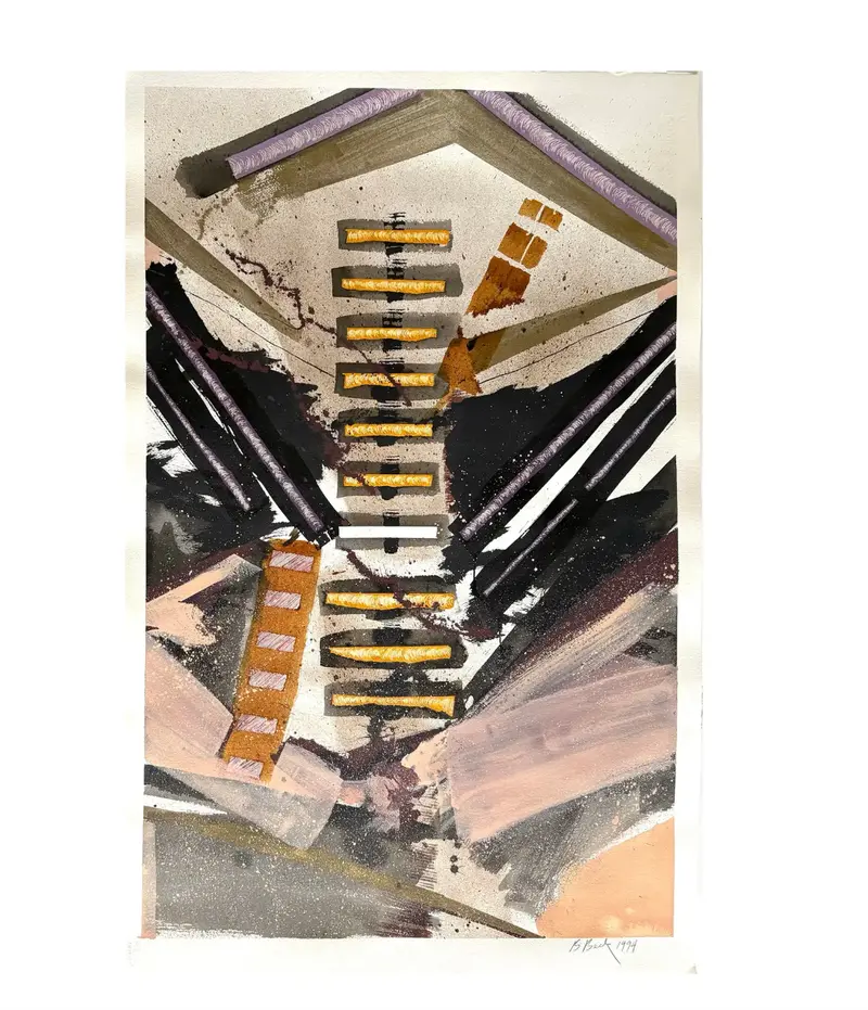 Barbara Beck 1994 Painting On Paper - Signed And Dated 1