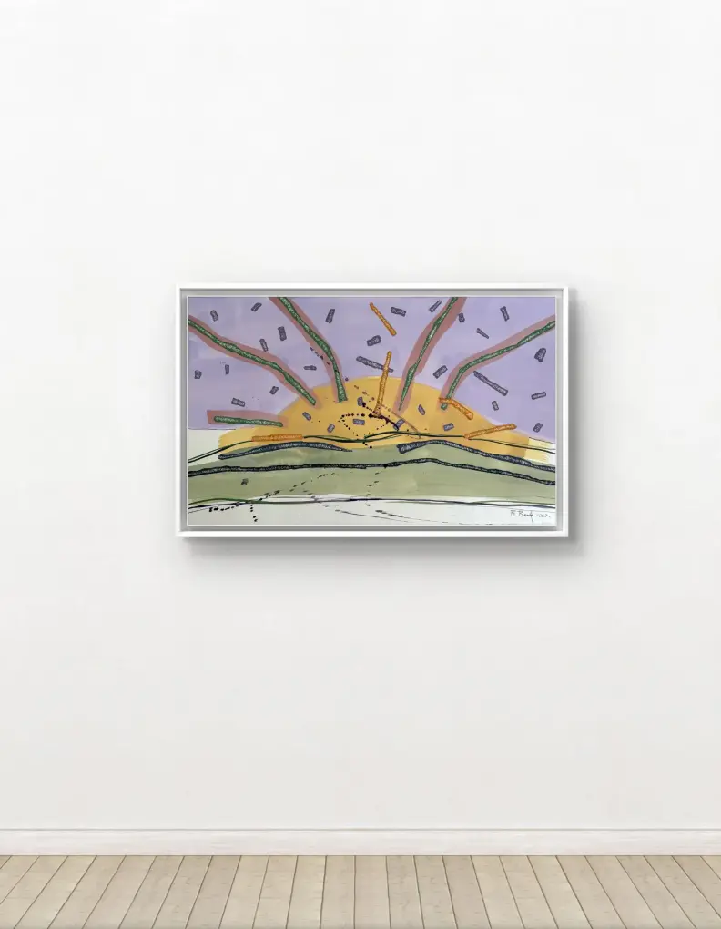 Barbara Beck 2002 Abstract Landscape Painting On Paper 2