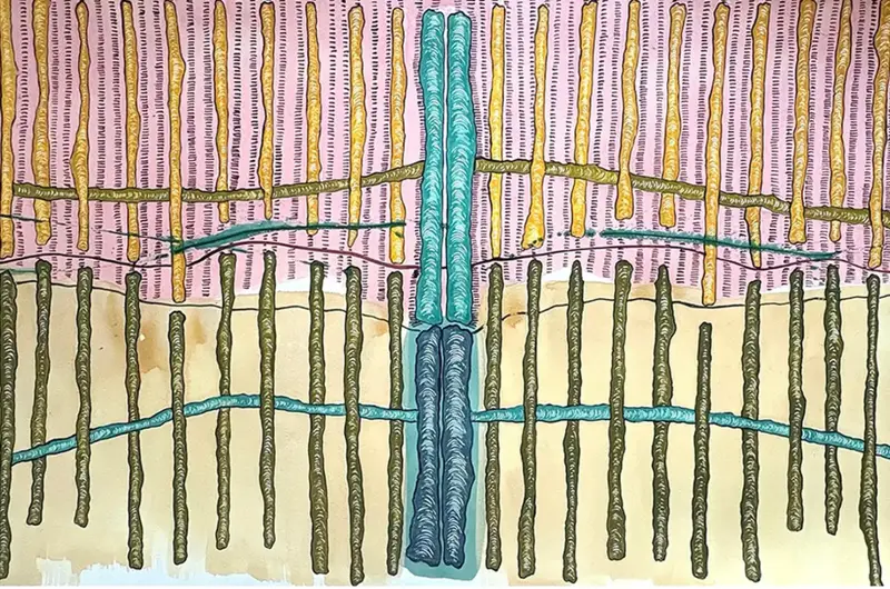 Barbara Beck 2003 Abstract Watercolor Painting On Paper 1