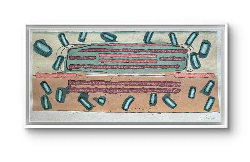 Barbara Beck 2006 Abstract Watercolor Painting On Paper 1