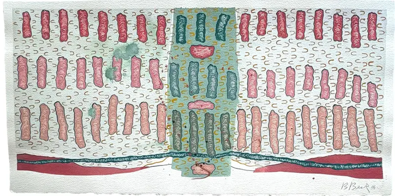 Barbara Beck 2006 Abstract Watercolor Painting On Paper 1