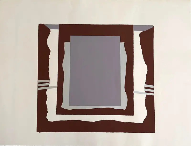 Barbara Beck Mid Century Modern Screen Print On Paper 1