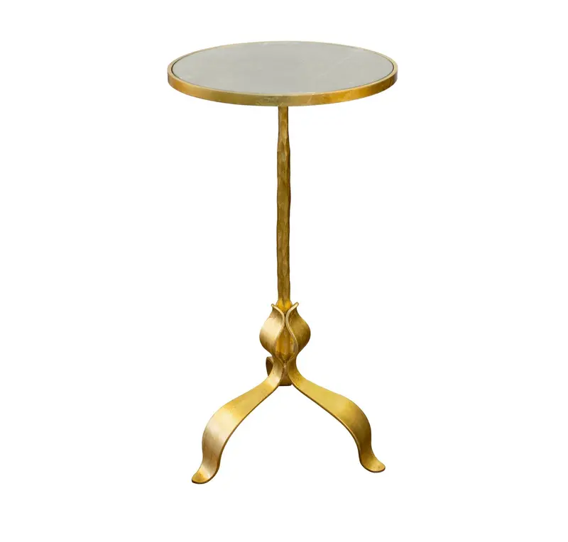Barclay Gold Leaf & Mirror Drink Table 1