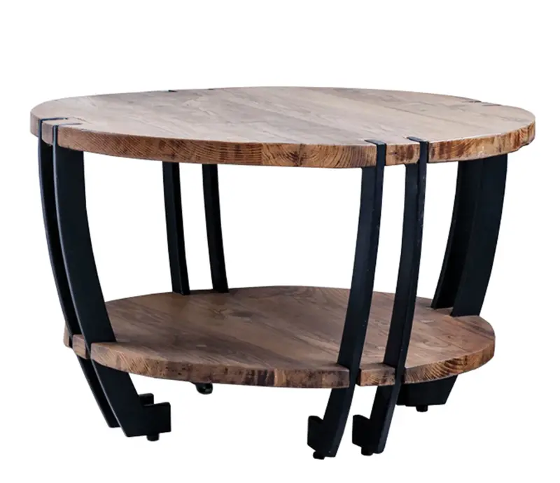 Basal Salvaged Wood & Gun Metal Coffee Table - Matthew Izzo Collection 1