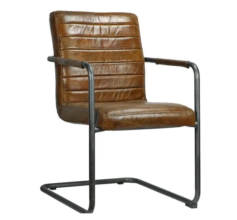 Bauhaus Italian Leather Armchair, Set Of 2 - Matthew Izzo Collection 1