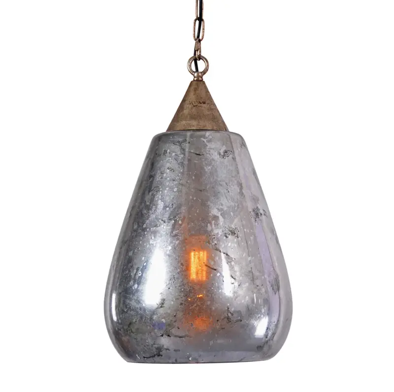 Belgravia Large Mercury Glass Pendant Light - Matthew Izzo Collection 1
