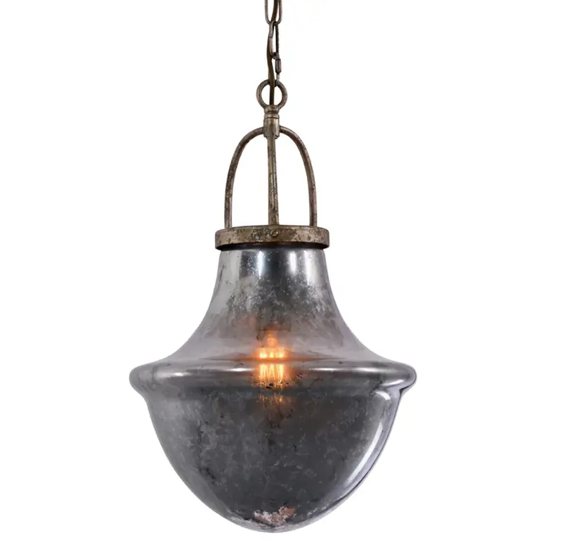 Belgravia Medium Mercury Glass Pendant Light - Matthew Izzo Collection 1