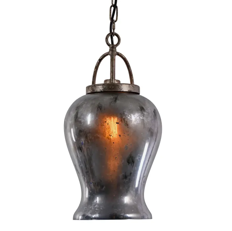 Belgravia Small Mercury Glass Pendant Light - Matthew Izzo Collection 1