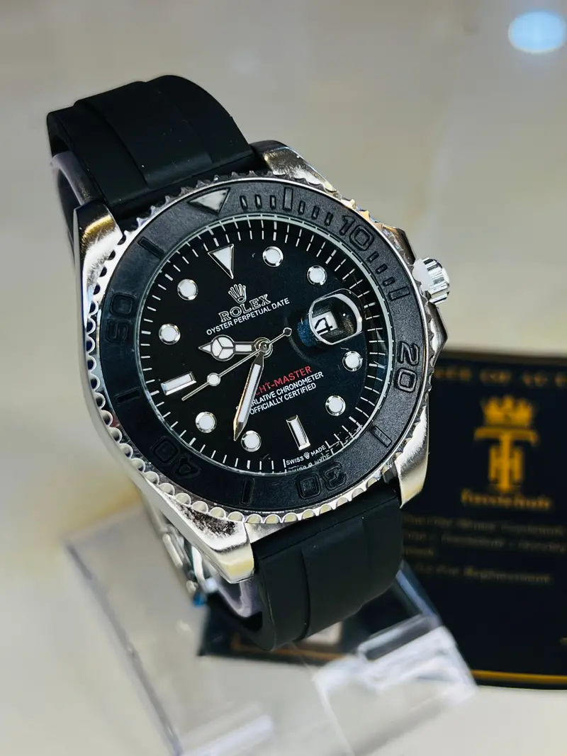 Black Silver Yatchmaster Oyster Watch 1