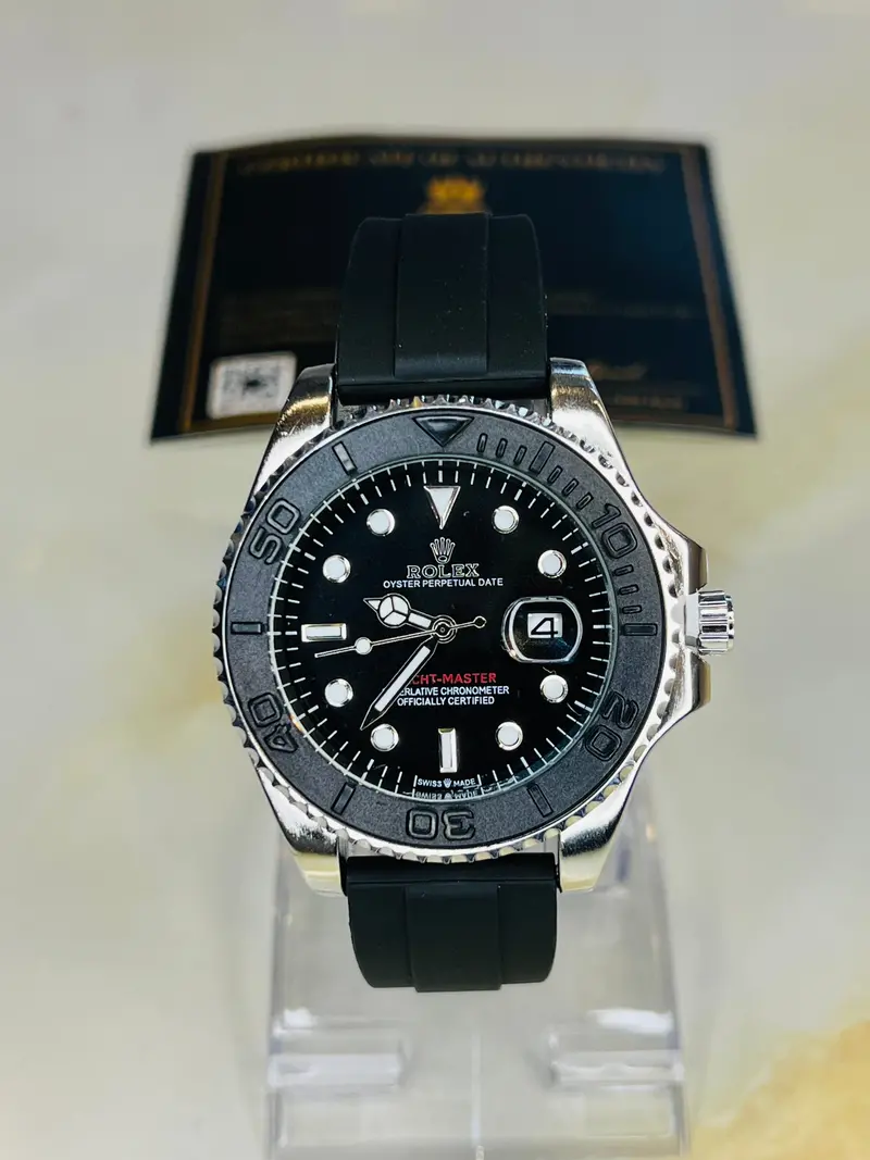 Black Silver Yatchmaster Oyster Watch 2
