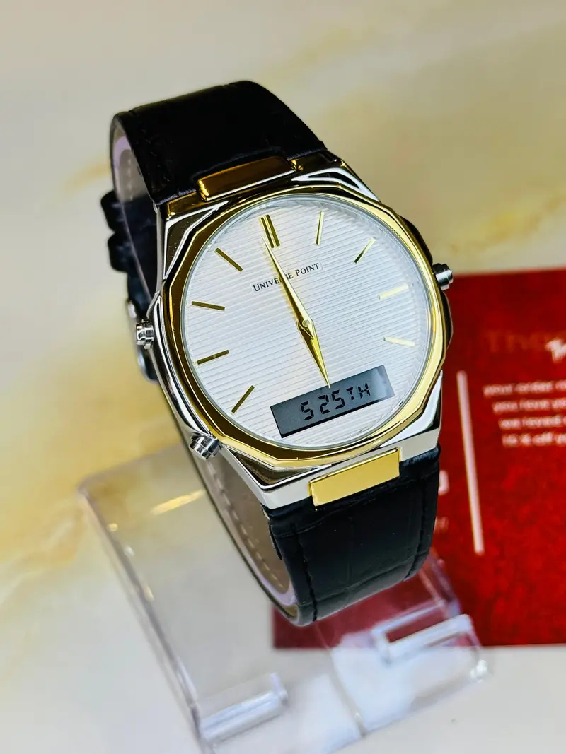 Black Two Tone Universe Point Dual Time Watch 1