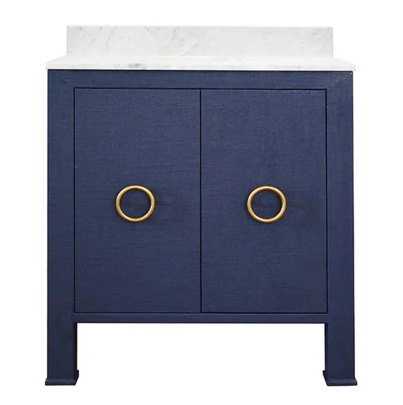 Blanche Single Sink Bath Vanity - Light Burlwood Or Navy 2