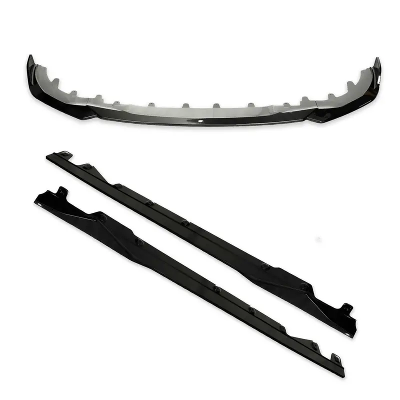 Bmw 2 Series M Sport & M240i G42 Gloss Black Kit Front Splitter & Side Skirt Pack (2021+) 1