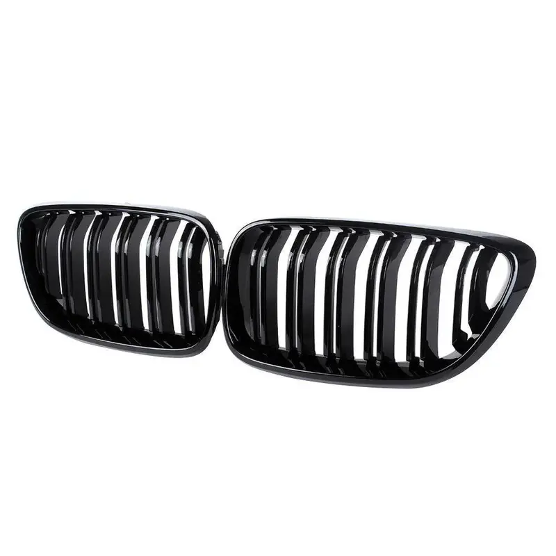 Bmw 2 Series, M235i & M240i F22 F23 Gloss Black Front Kidney Grilles (2014-2020) 1