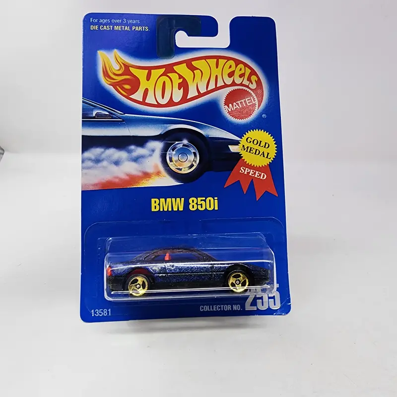 Bmw 850I #255 W/ Gold 3Sp Rims * Hot Wheels Blue Card 1