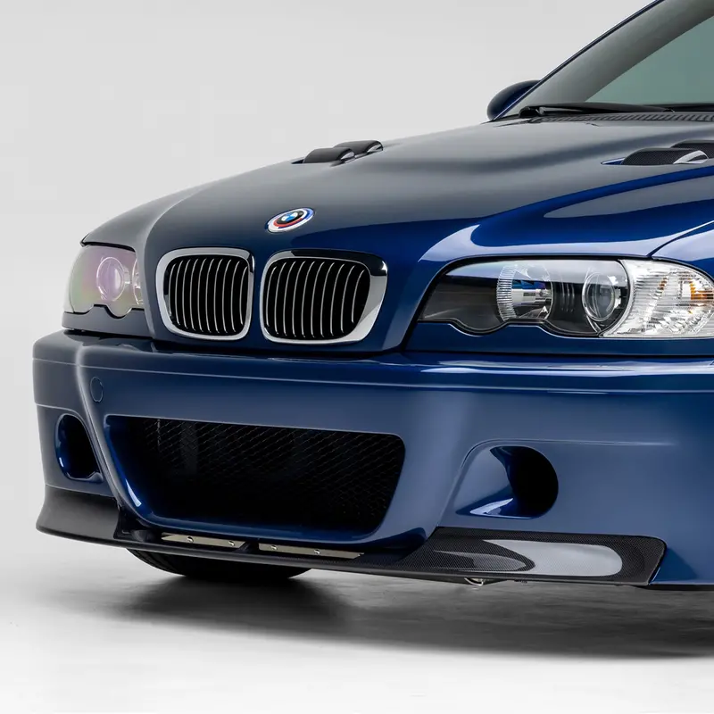 Bmw E46 M3 V20 Aero 1 Piece Splitter Carbon Fiber Pp 1X1 Glossy - (Replacement Of V20 Bumper Bmv5610 Splitters) V-Style™️ 1