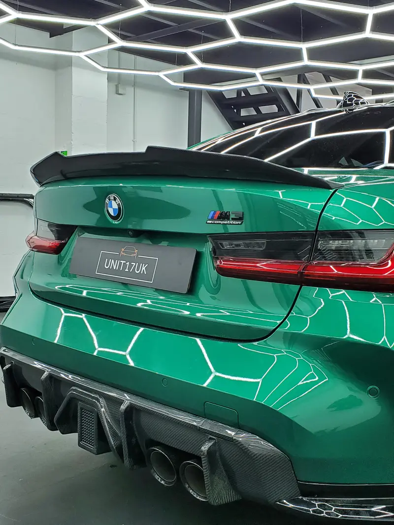 Bmw G80 G82 G83 M3 M4 2021-Present Carbon Fibre Rear Diffuser With F1 Style Brake Light 1