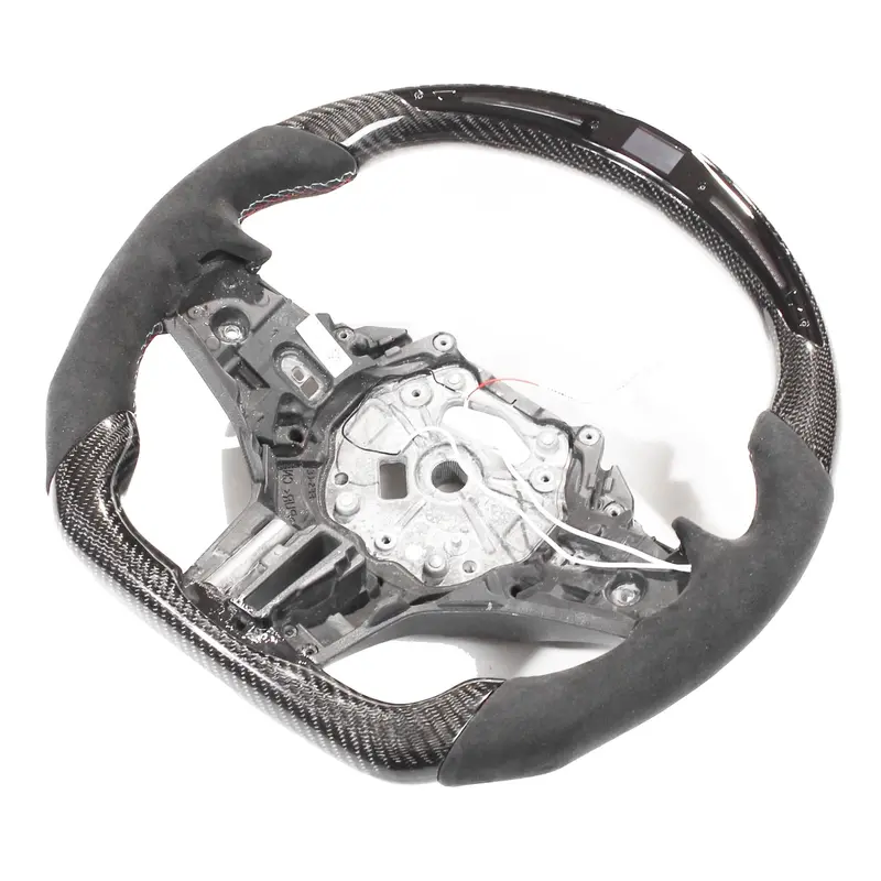 Bmw Gxx Carbon Fibre / Alcantara Led Flat Bottom Steering Wheel 1