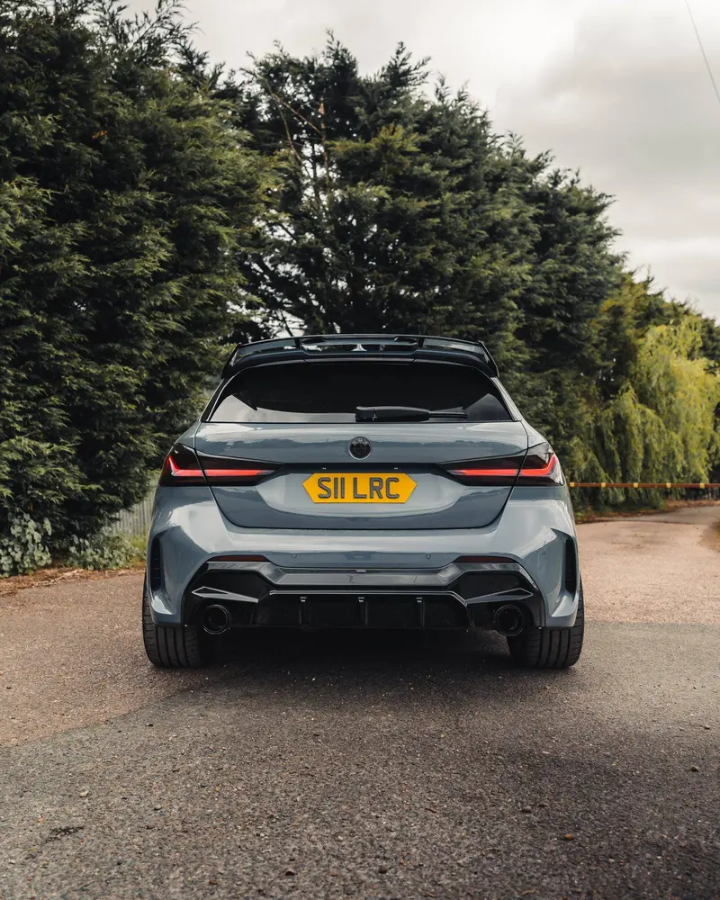 Bmw M135i & 1 Series Dual Exit (128Ti, 120D, 120I) F40 Evo-1 Gloss Black Rear Diffuser By Zaero (2019+) 2