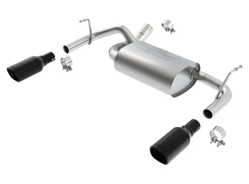 Borla 12-16 Jeep Wrangler 3.6At/Mt 4Wd 2+4Dr S/ Sq /Rl/Ac Sr 2.5In, 2In Tip 3.5 Sqx8 Black Chrome 1