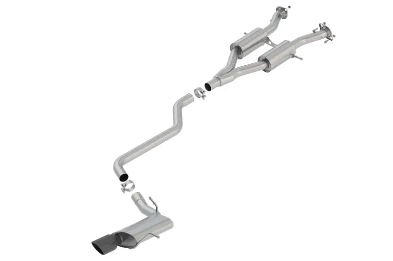 Borla 14-18 Jeep Grand Cherokee 3.6L V6 Awd At 4Dr 2.50In S-Type Cat-Back Exhaust Black Chrome Tip 1