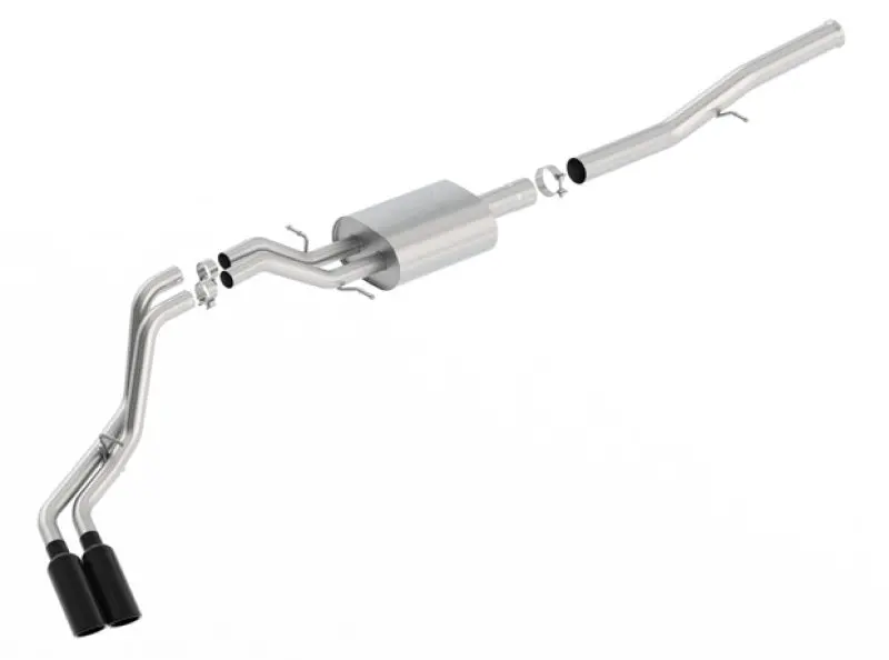 Borla 14+ Chevy Silverad1500 Ec Std/Cc Short 143.5In Wb Atak Cat-Back Exhaust W/ Black Chrome Tip 1