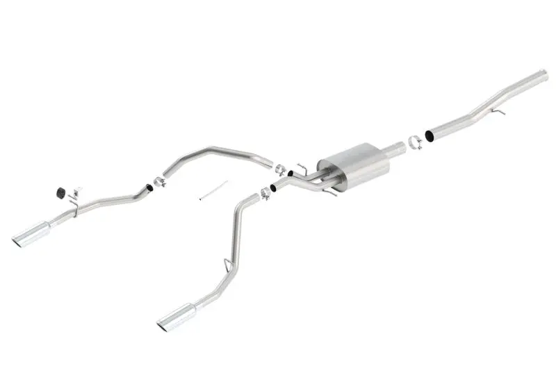 Borla 14 Silv/Sierra 1500 Ec Std/Cc Short 143.5In Wb Atak Single Split Rear Exit Cat-Back Exhaust 1