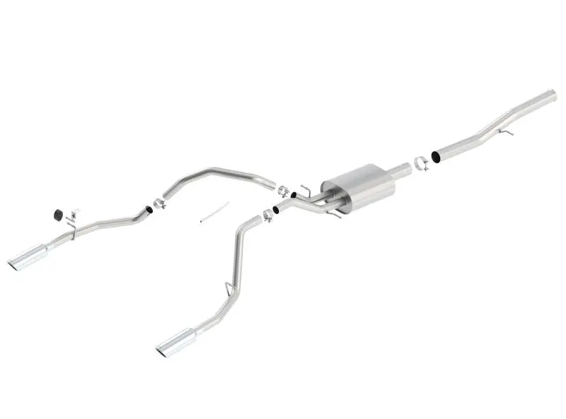 Borla 14 Silv/Sierra 1500 Ec Std/Cc Short 143.5In Wb Touring Single Split Rear Exit Cat-Back Exhaust 1