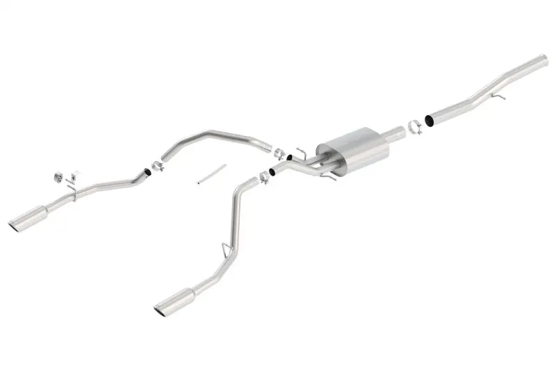 Borla 14 Silv/Sierra 1500 Ec Std/Cc Short 143.5In Wb Touring Single Split Rear Exit Cat-Back Exhaust 2