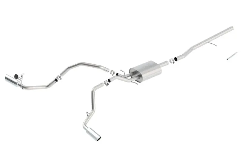 Borla 14 Silv/Sierra C/B Exh Atak 1500 5.3L V8 At/Mt 2&4Wd Ext Cab Split Side Exit 1