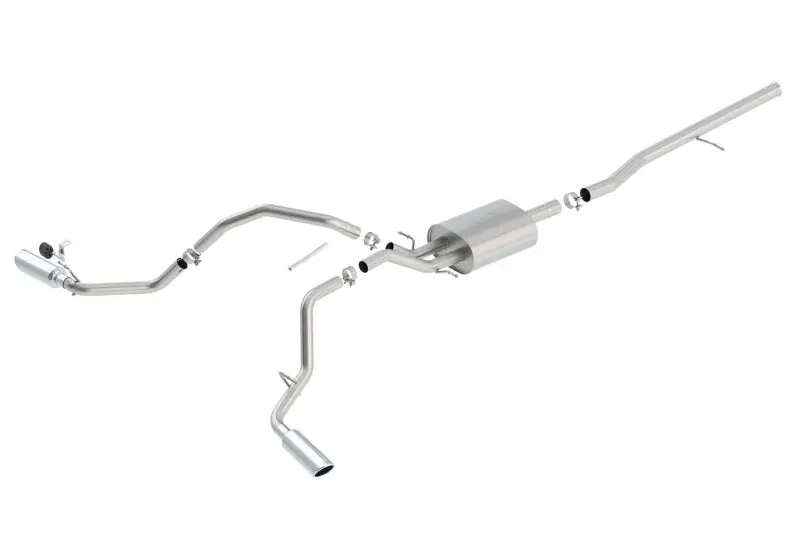 Borla 14 Silv/Sierra C/B Exh S-Type 1500 5.3L V8 At/Mt 2&4Wd Ext Cab Split Side Exit 1