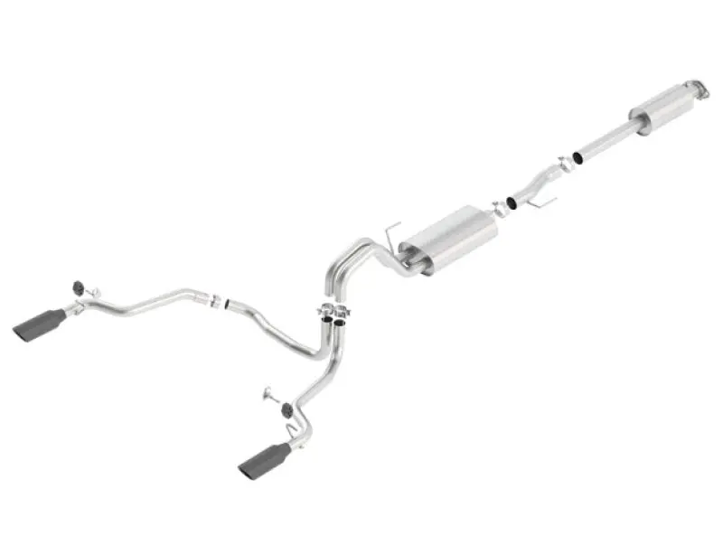 Borla 15-17 F-150 2.7/3.5L V6 Ecoboost / 5.0L V8 Black Chrome Cat-Back Touring Exhaust 1