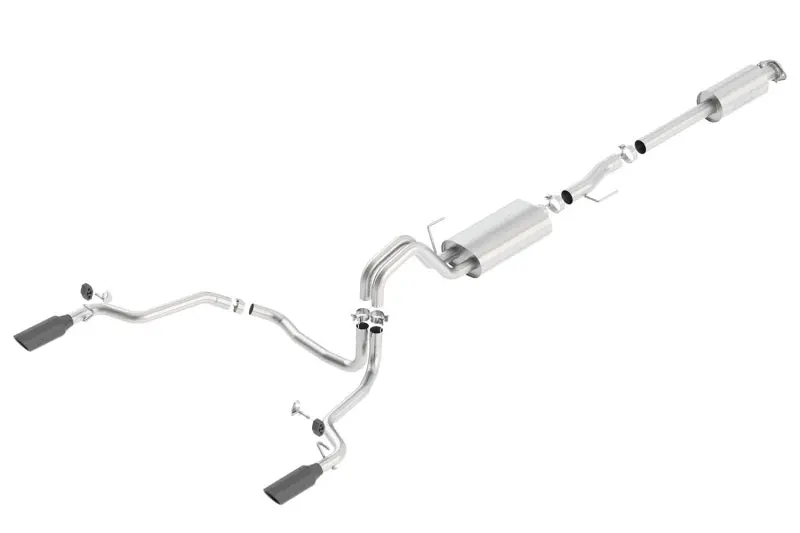 Borla 15-17 F-150 2.7/3.5L V6 Ecoboost / 5.0L V8 Black Chrome Cat-Back Touring Exhaust 2