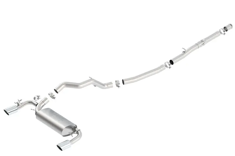 Borla 16-17 Ford Focus Rs 2.3L Mt Round Angle-Cut Tips Split Rear Exit Atak Catback Exhaust 2