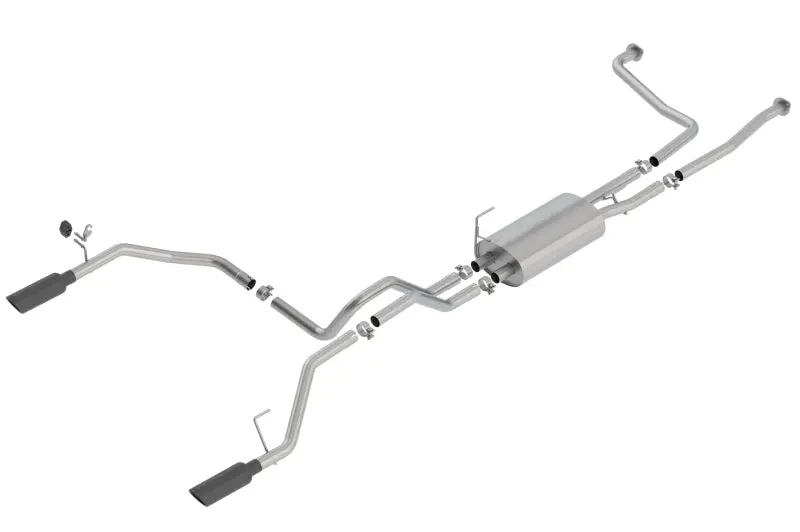 Borla 16-19 Nissan Titan 5.6L V8 2Wd/4Wd S-Type Catback Exhaust - Black Chrome Tips 1