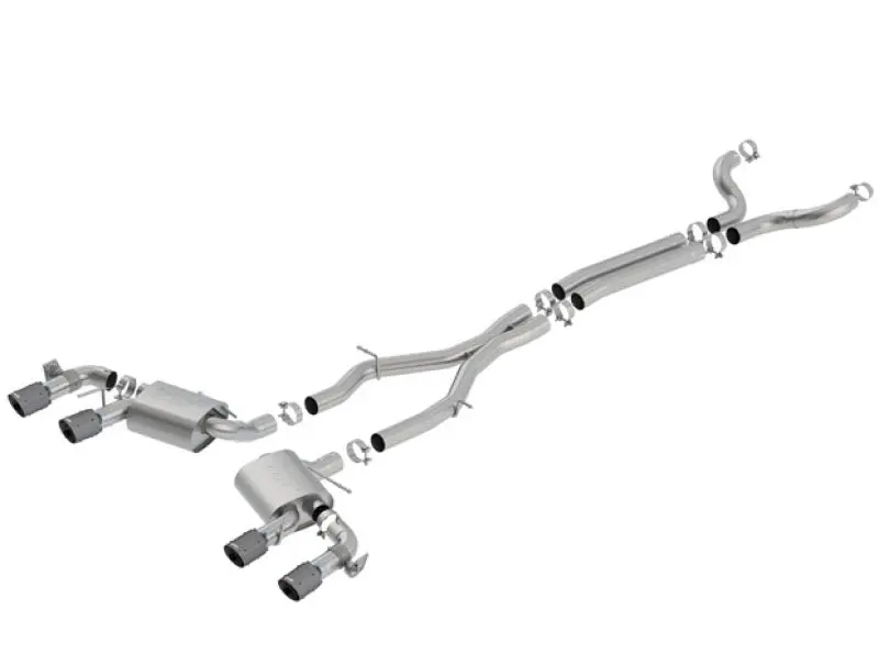 Borla 17-18 Chevrolet Camaro Zl1 6.2L V8 S Type Catback Exhaust W/ Dual Mode Valves Cf Black Anod 1