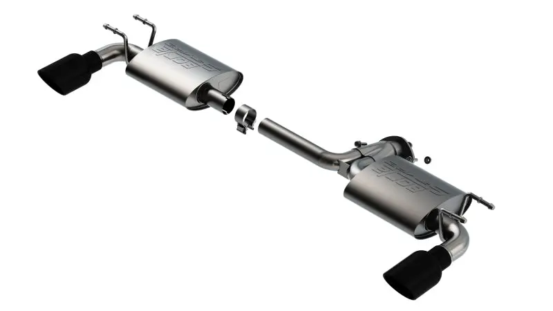 Borla 19-21 Mazda 3 Hatchback 2.0/2.5L Na S-Type Axle-Back Black Chrome Tips 1