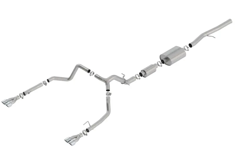 Borla 19 Chevrolet Silverado/Gmc Sierra 1500 6.2L Ss (S-Type) Catback Exhaust - Square Chrome Tips 1