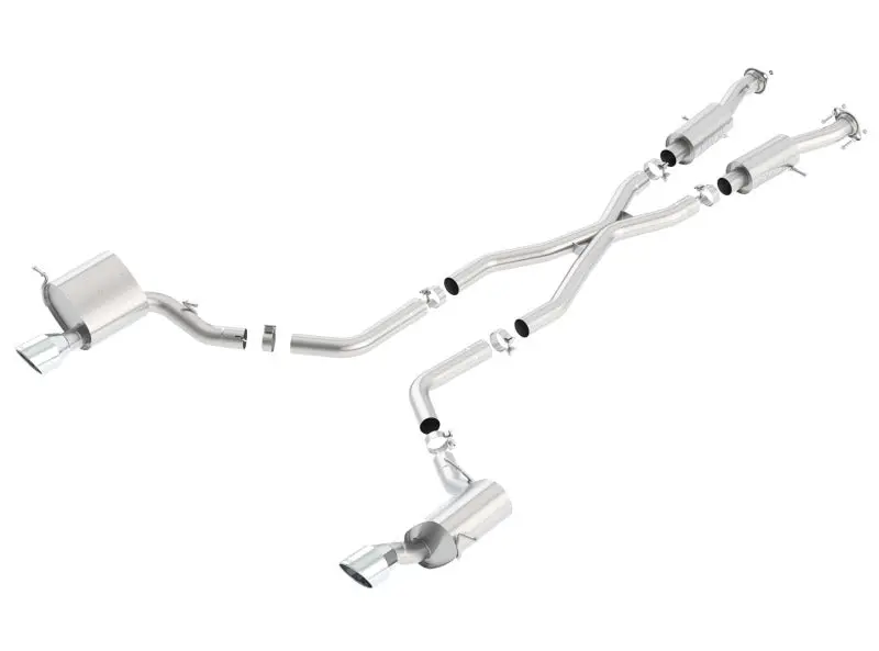 Borla 2015 Jeep Grand Cherokee Srt8 S-Type Dual Round Rolled Exit Catback Exhaust 2