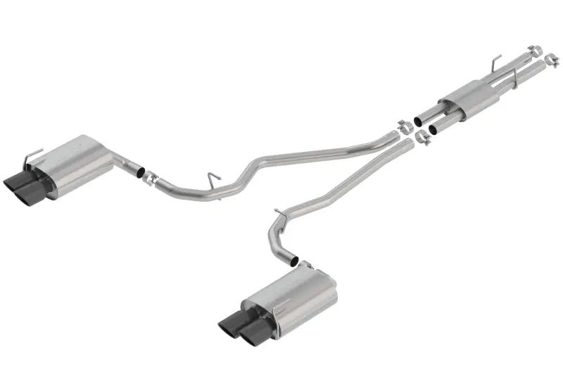 Borla 2020 Ford Explorer St 3.0L V6 2.25In Atak Exhaust - Black Chrome Tips 1